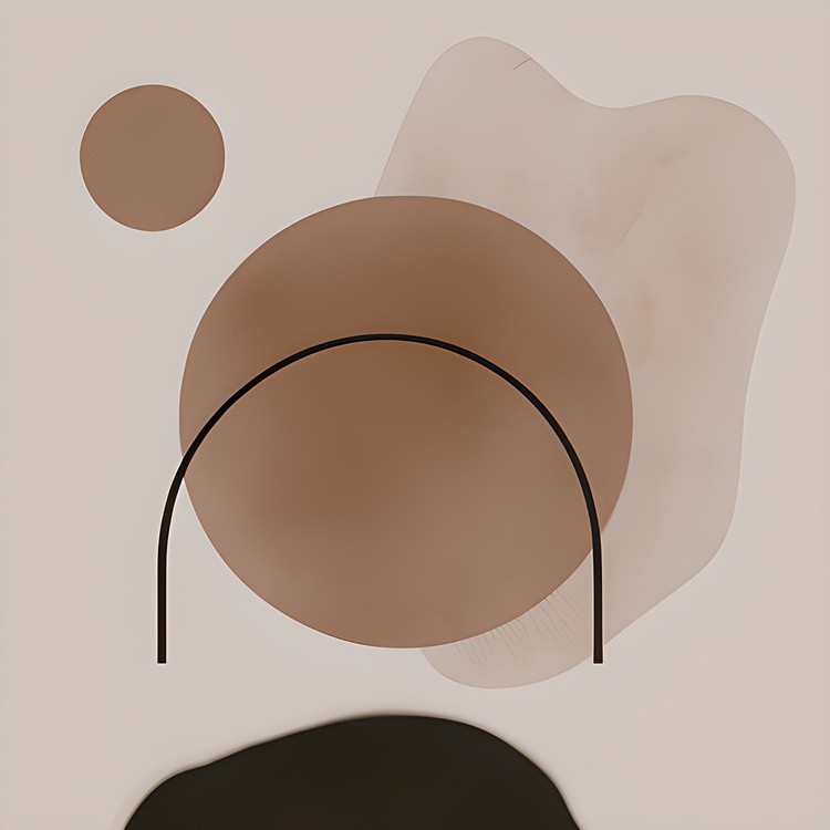 Muted earth tones abstract shapes