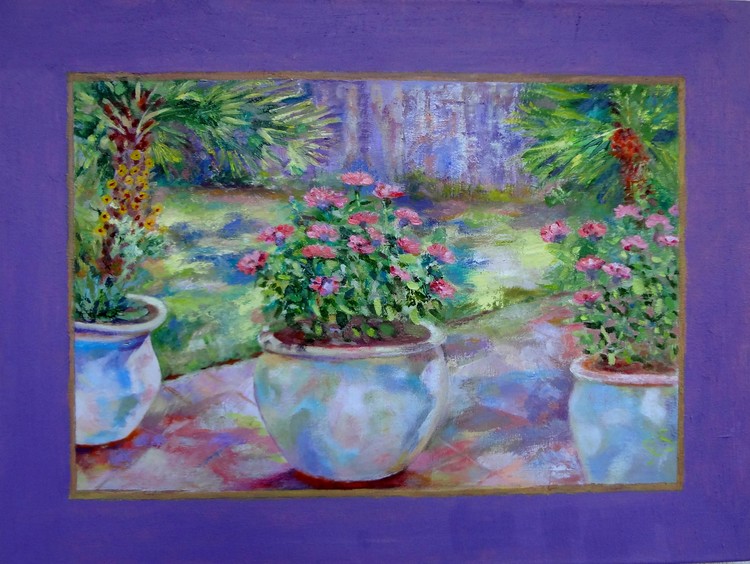 On the patio