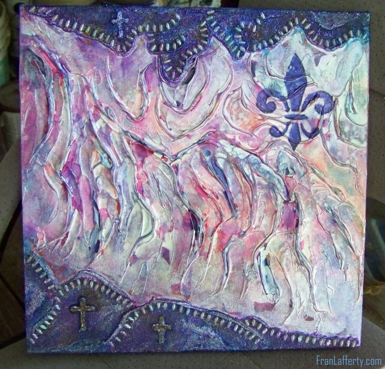 Purple Fleur and Crosses