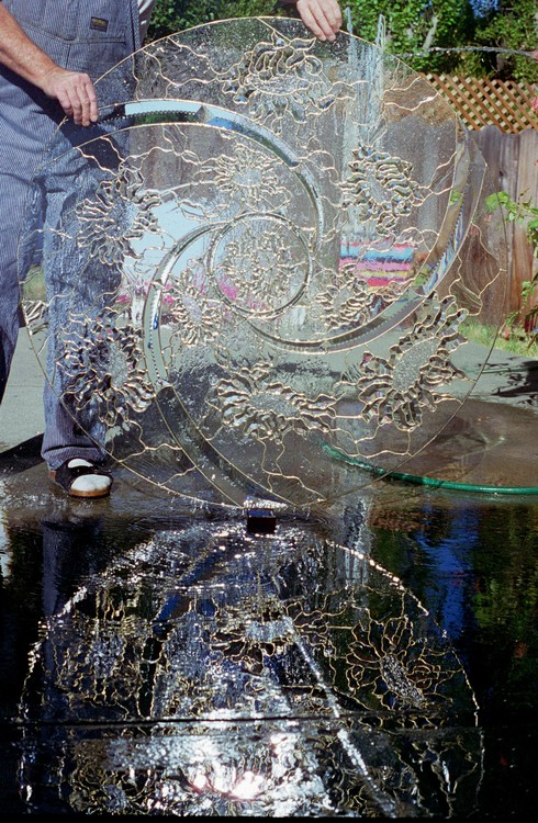Tom's Driveway Golden Sunflower Reflection Mandala