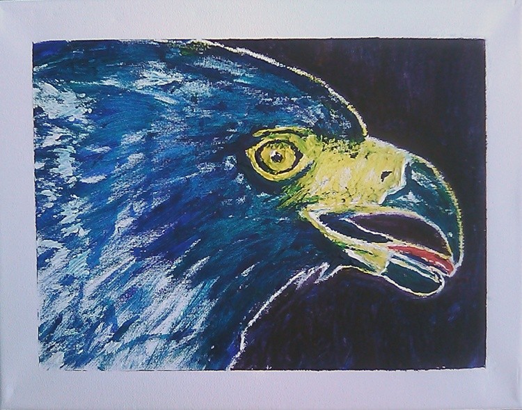 Crested Serpent Eagle Painting