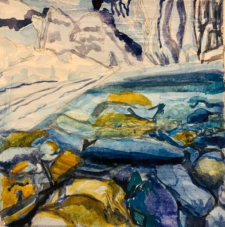 freehand river rocks acrylicpainting pencilsketch art acrylicpainting  arte modernart abstract  Isra
