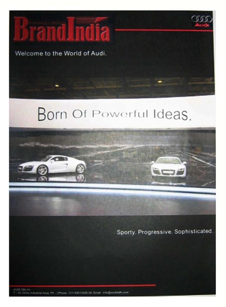 Audi goes on the cover of Brand India