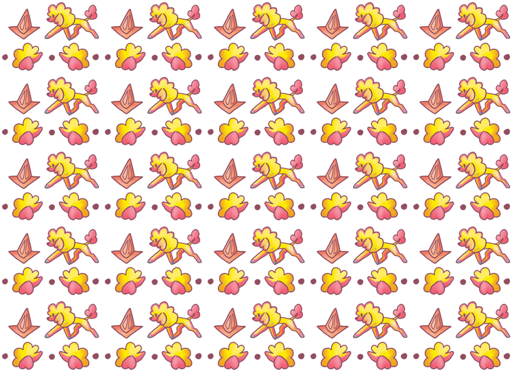Neon Poodle multi pattern Transparent