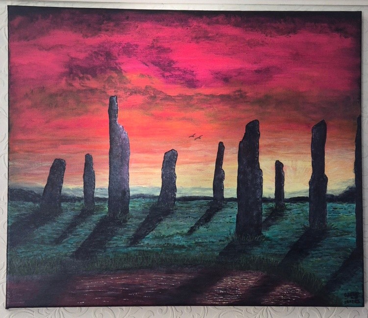 Standing Stones at sunset