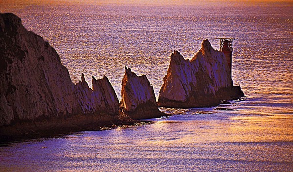 Sunset Over The Needles Lighthouse 