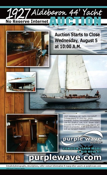 Aldebaron Yacht Auction Flier