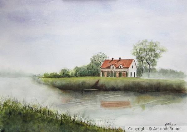 At the canal bank