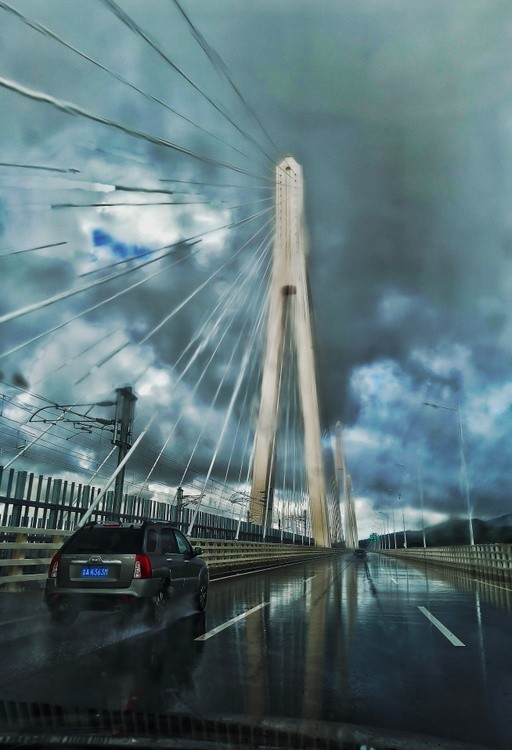 Bridge in Rain