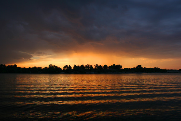 Sunset at Lake Jacomo