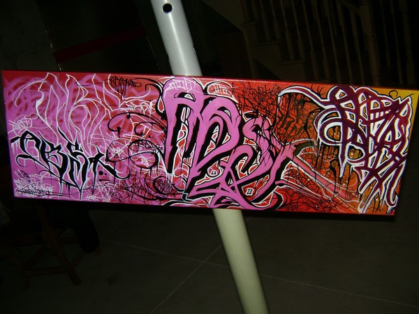 ABST pink n purps canvas