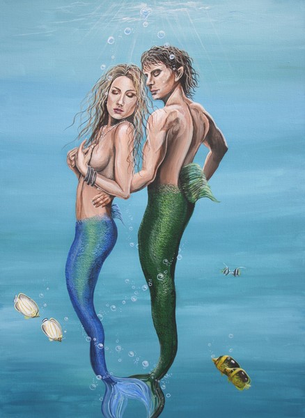 Mermaids in love.