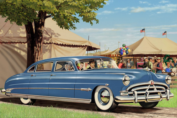 1951 Hudson Hornet Automobile Digital painting Art