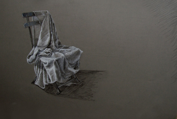 Chair and drapery