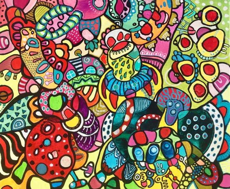 (sold)  Stars , 50*61*1,5cm, 2020