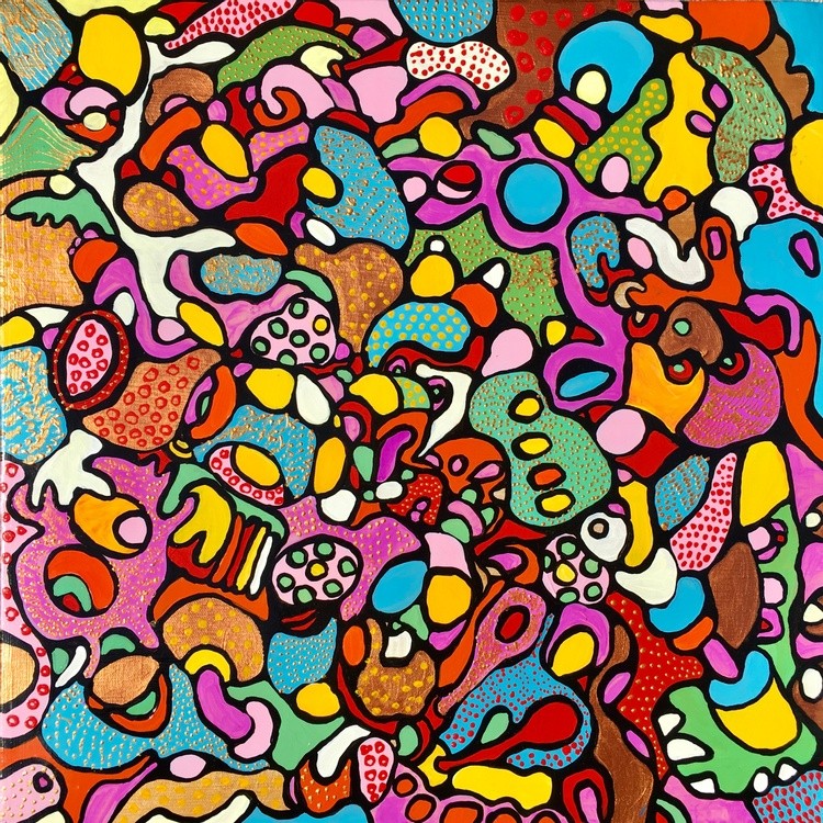 (sold) Happy little salad 40*40*2cm 2020