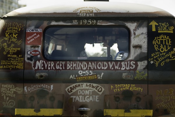 Never Get  Behind An Old VW Bus