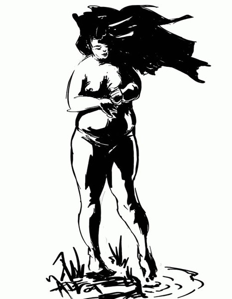 Plump Women 101: pen & ink