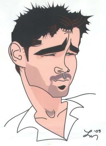 Colin Farrell caricature