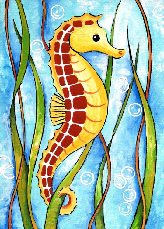 Seahorse and Seaweed
