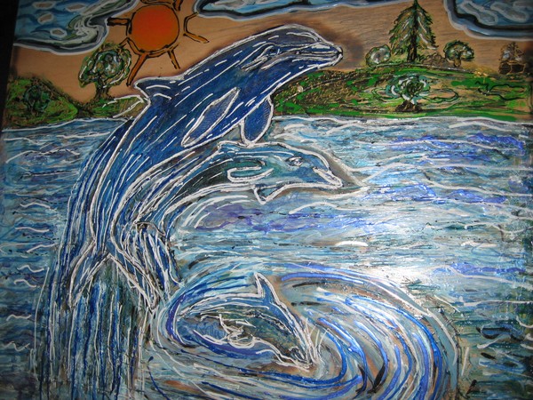 Three dolphins