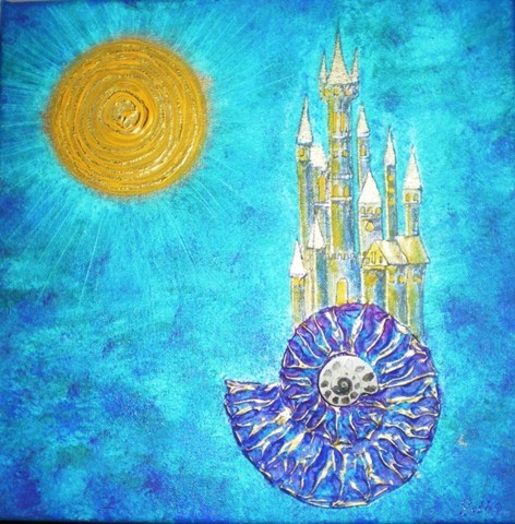 Ammonite with Castle 30x30cm NFS.jpg
