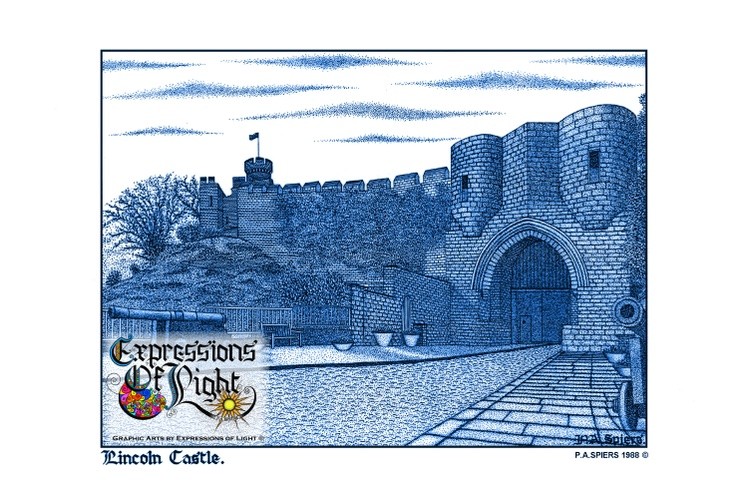 ExpoLight-Graphic-Arts-Lincoln-Castle-1988-0001 (Pen-&-Ink-Blue-Sepia-SP)