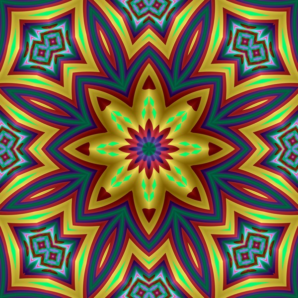 Floral Starburst Mandala