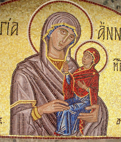 AGIA ANNA and VIRGIN -mosaic