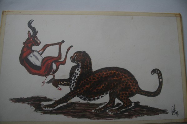 Cheetah and antelope