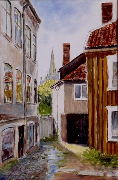 Summer in Trondheim (old town)
