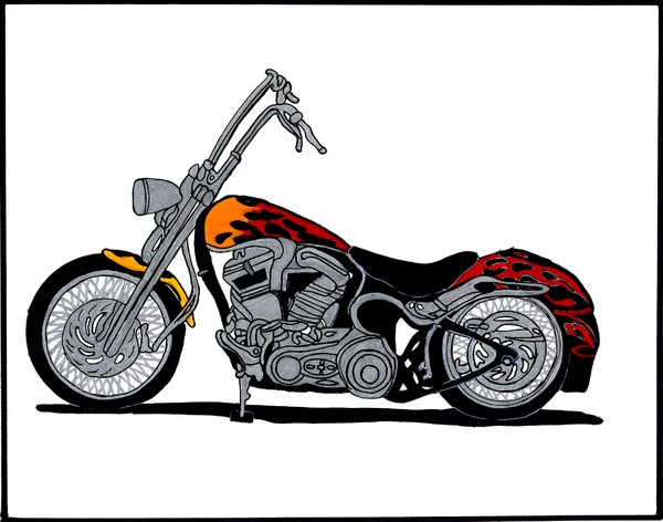 motorcyle paintings