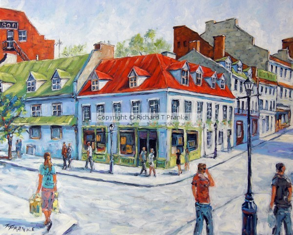 Urban Street Scene Large Canvas