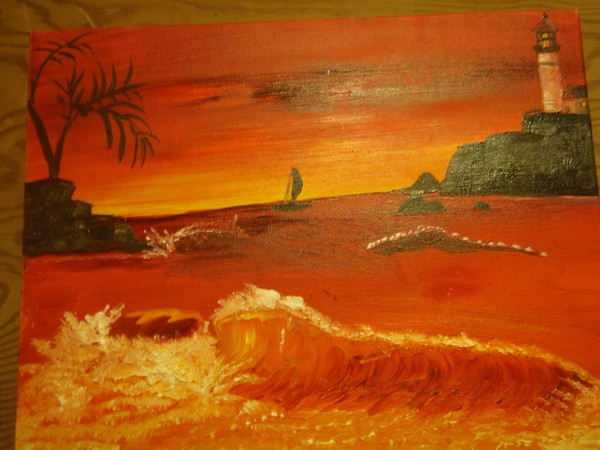 Lighthouse at Sunset