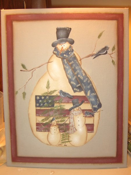 Flag Snowman