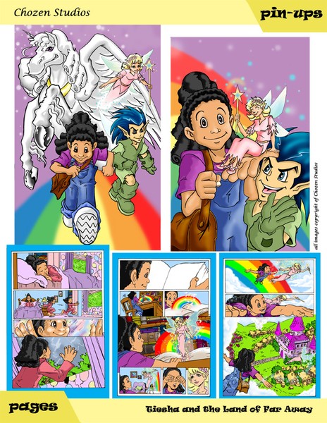 childrens book illustrations promo page