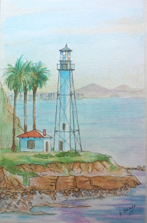 study of point loma lighthouse so. ca san diego