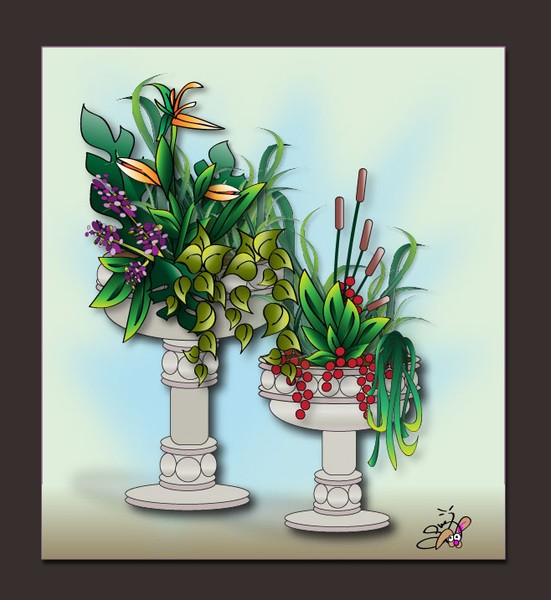 Floral Urns