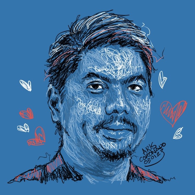 Scribble Art Portrait: ASIAN CUTIE