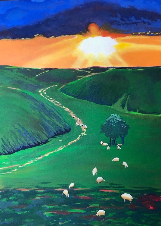 Sheep at dawn 