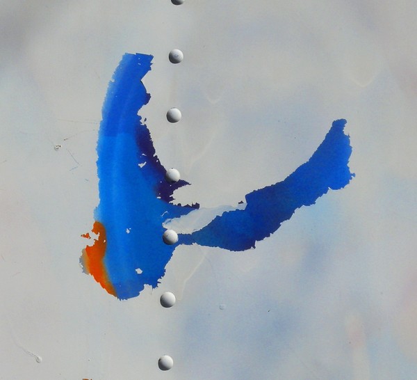 Peeling paint on a van