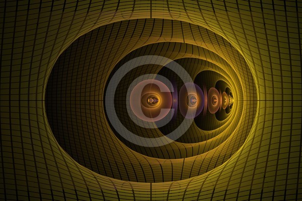 Warped Corridor Abstract Fractal Design