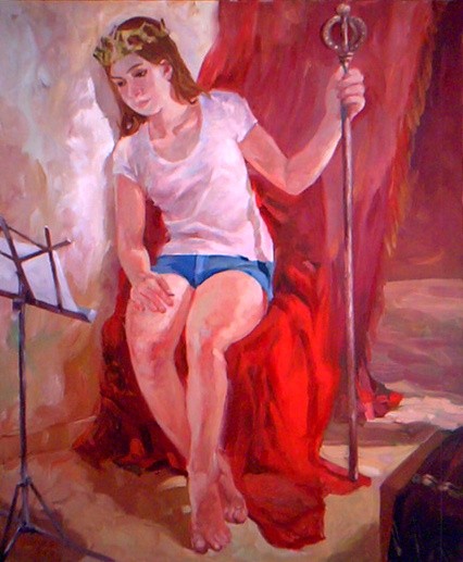 Mary in backstage