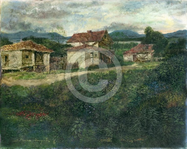 Alte Dorf 50x40 oil on canvas
