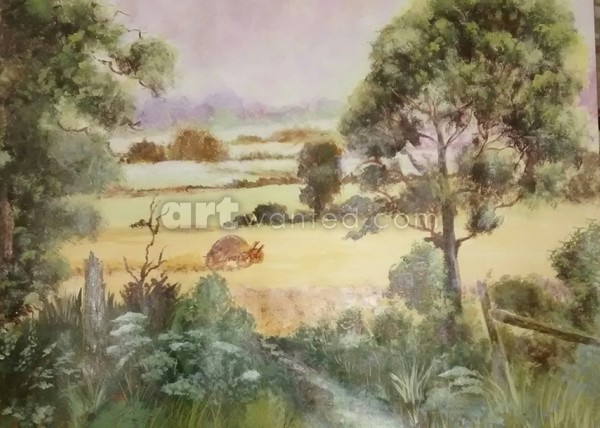 Distant barn
