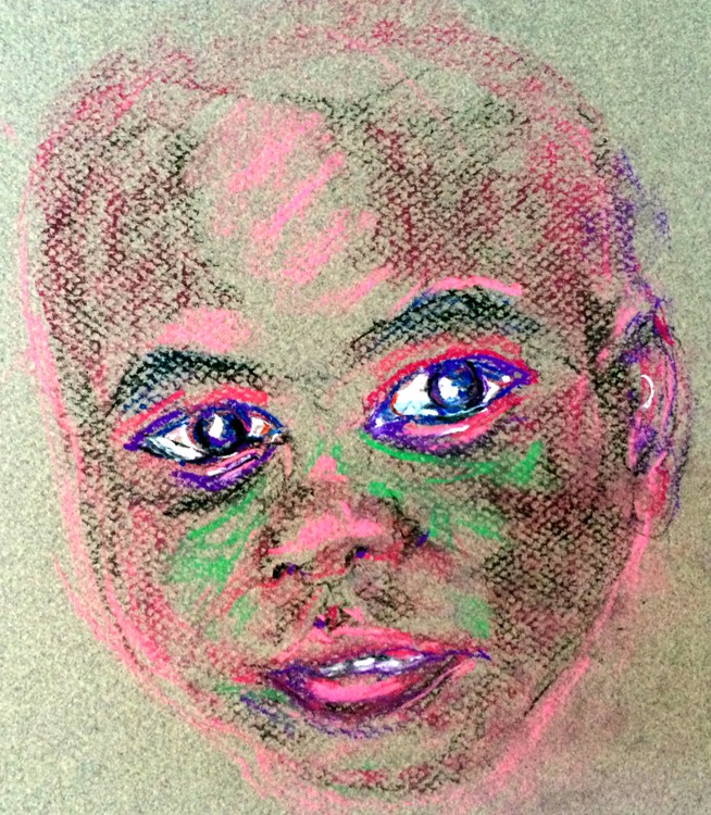 African Girl Drawing