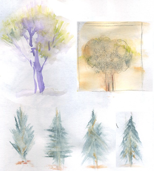 Trees Watercolor