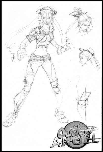 sketchbook outlaw angel border