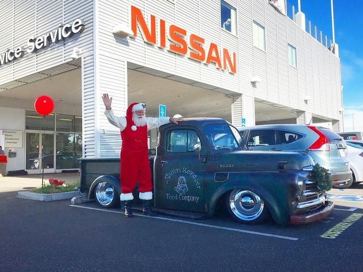 santa in showroom