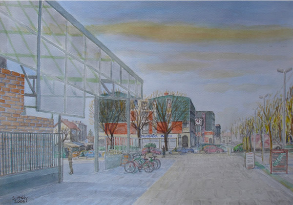 V.G. MARKET PLACE 1 - WATERCOLOUR